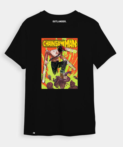 Chainsaw Man Poster Design Oversized T-Shirt
