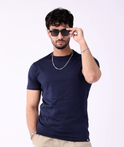 Slim Fit Navy Blue T-shirt