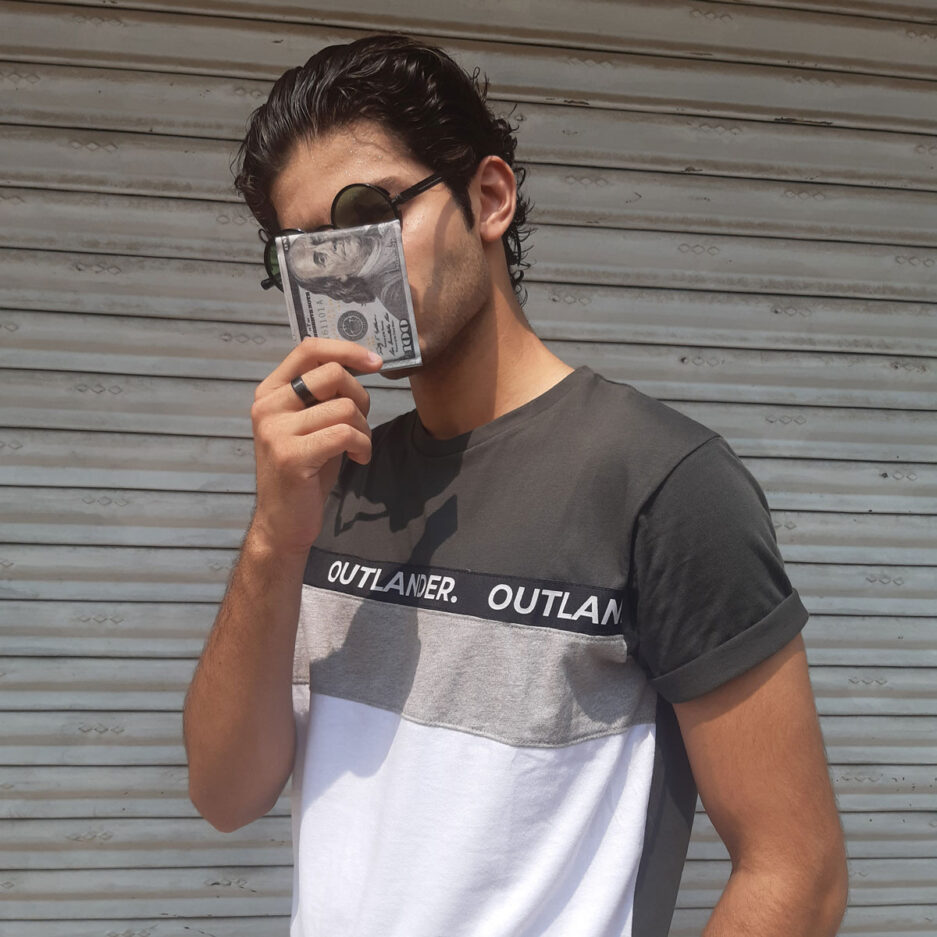 Sage Green Three Panel T-Shirt