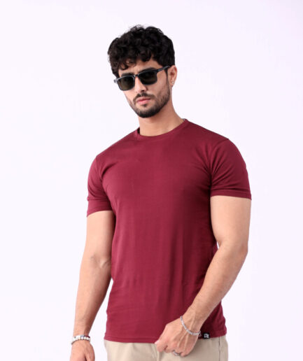 Slim Fit Maroon T-shirt